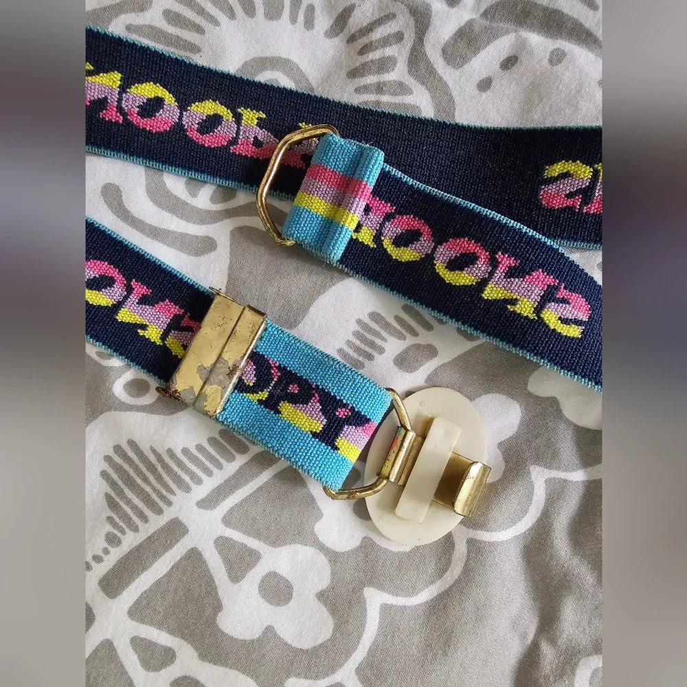 Rare Elastic Vintage Snoopy Belt